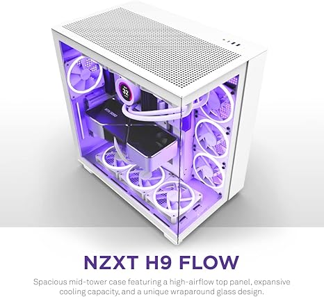 NZXT H9 Flow Edition ATX Mid Tower Case White NZXT H9 Flow Edition ATX Mid Tower Case White